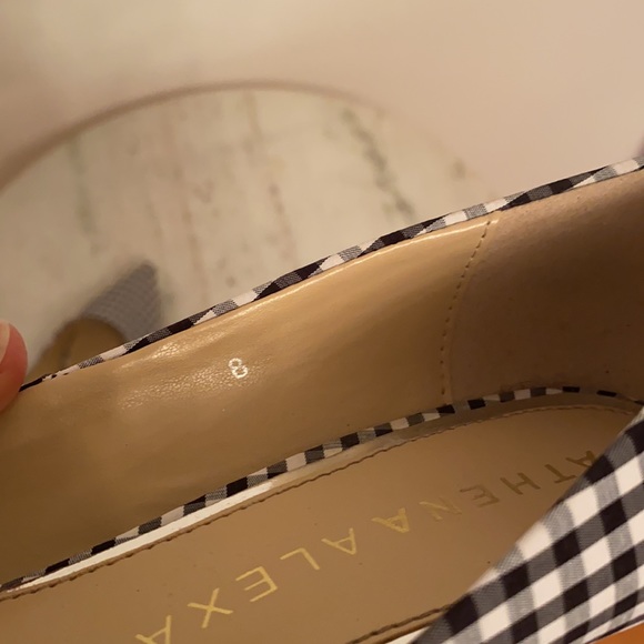 Athena Alexander Black and White Kitten Heels Size 8 - Picture 10 of 11